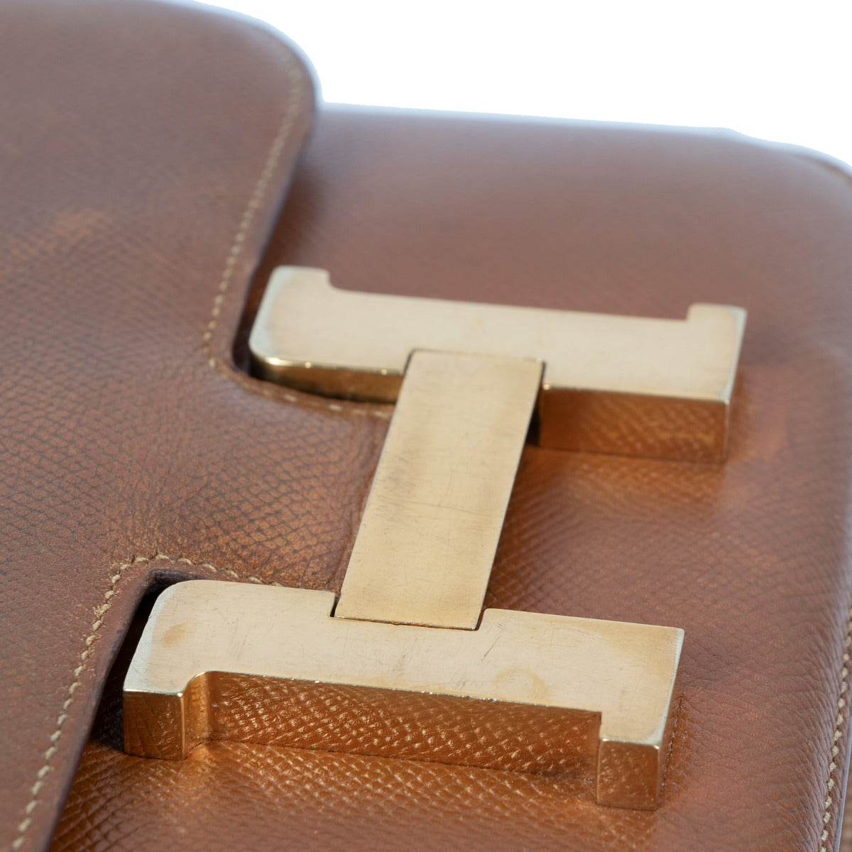 Hermès Vintage Constance 23 Gold Courchevel Gold Hardware