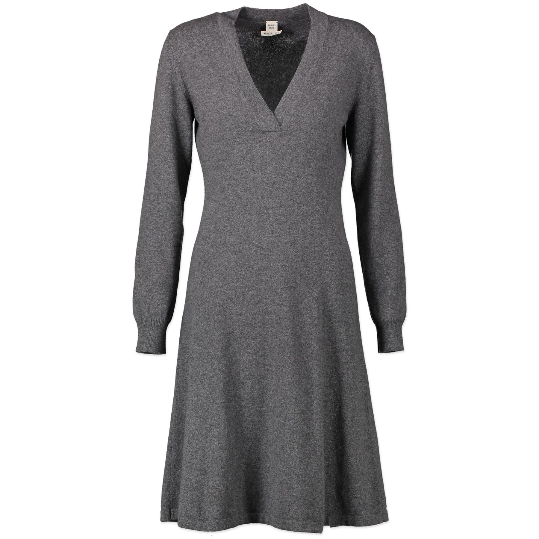 Buy Authentic secondhand Hermes Cashmere Vneck Dress - Size 36 at the right price safe and secure online at LabelLOV luxury brand webshop Antwerp Belgium