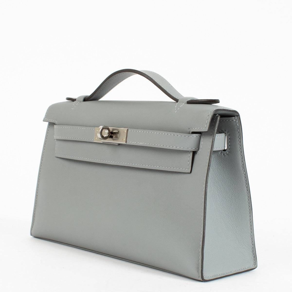 Hermès Kelly Mini Pochette Gris Pantin Swift PHW