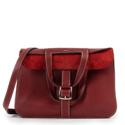 shop online authentic second hand luxury designer Hermès Halzan 31 Rouge H Taurillon Clemence PHW at Labellov