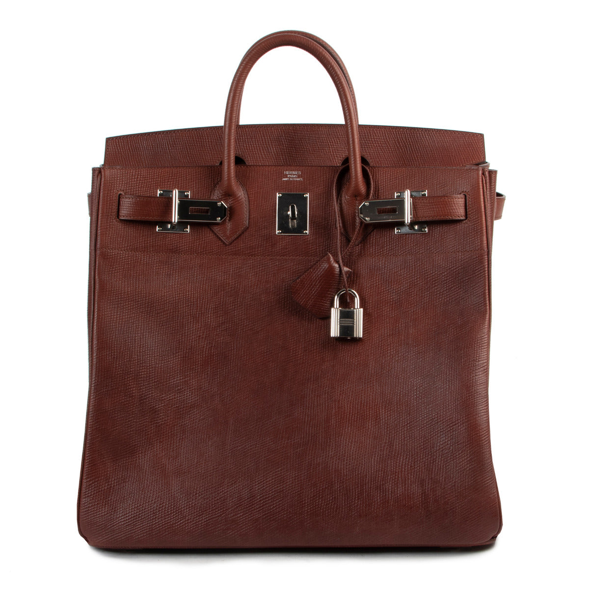 Hermès HAC Haut A Courroies 40 Cuir Volynka Terre PHW