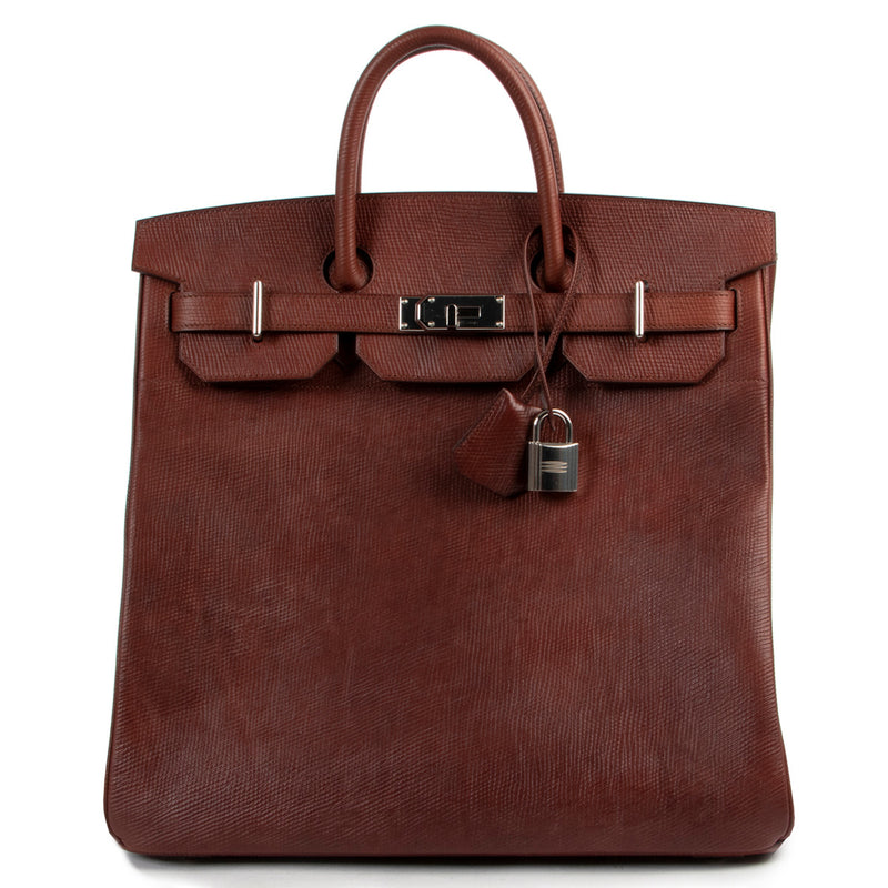 Hermès HAC Haut A Courroies 40 Cuir Volynka Terre PHW