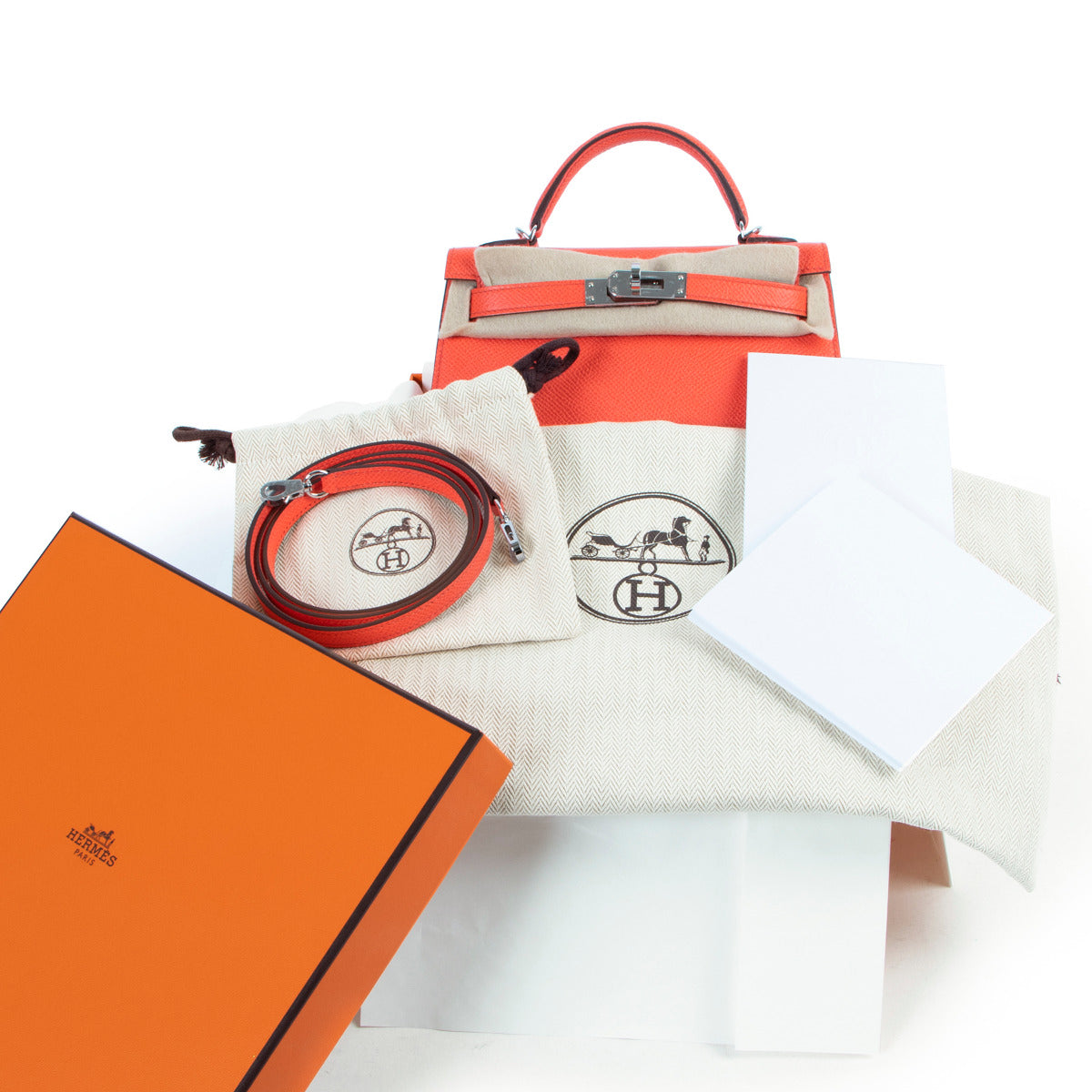 Hermès Kelly Mini Sellier Veau Epsom Rose Texas PHW for the best price at Labellov
