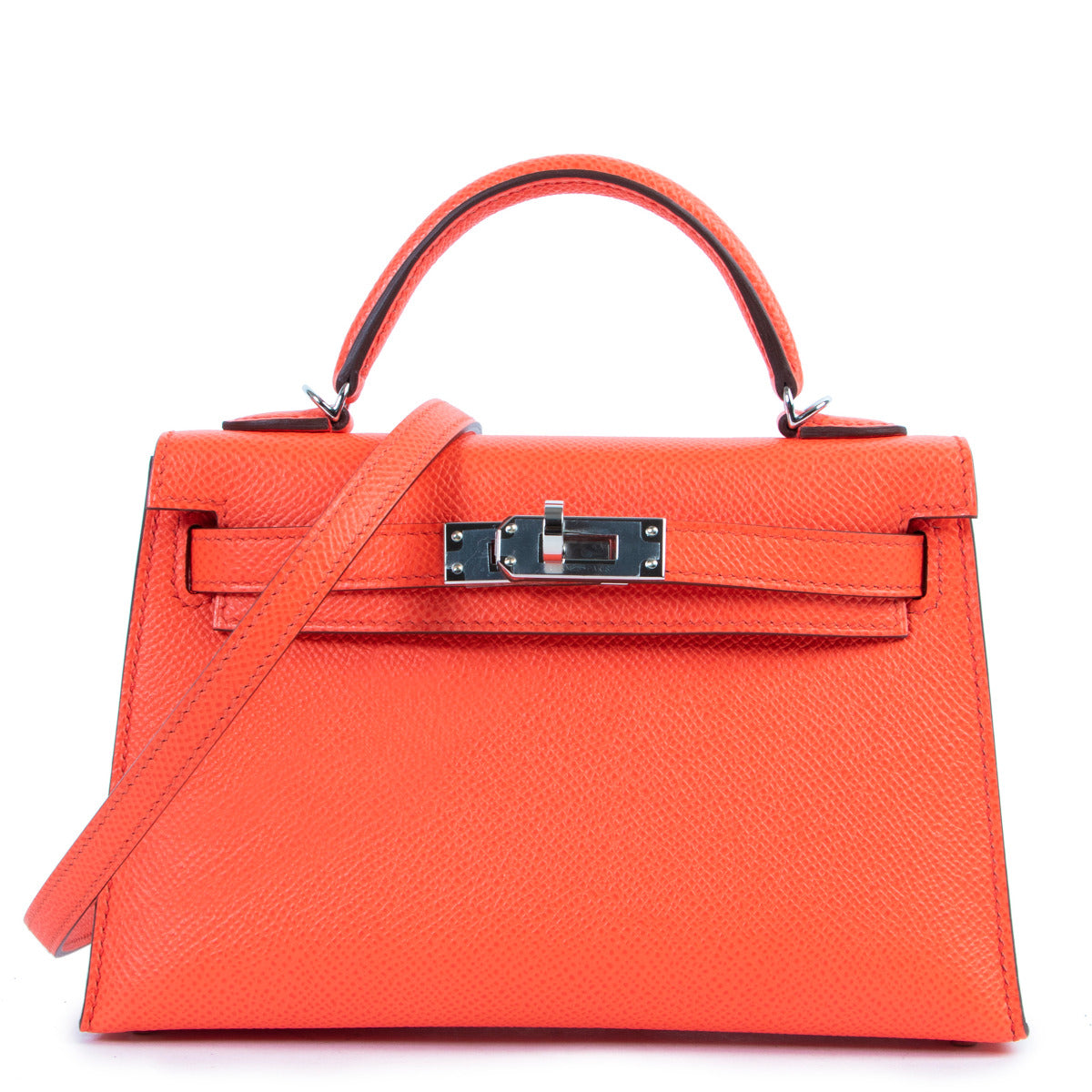 Hermès Kelly Mini Sellier Veau Epsom Rose Texas PHW