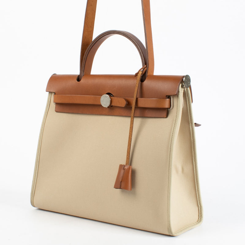 Hermès Herbag Zip 31 Trench Toile Officier/Hunter PHW