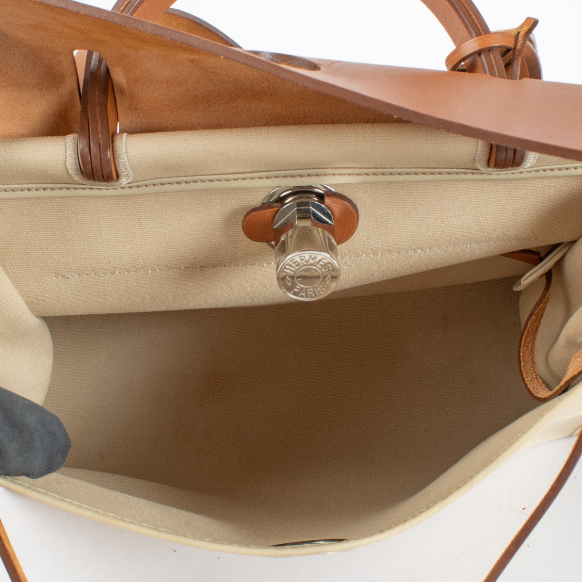 Hermès Herbag Zip 31 Toile Officier/Hunter Trench PHW
