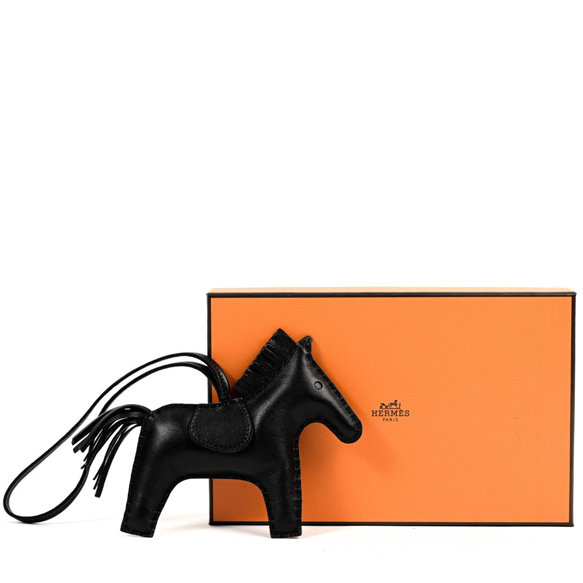 Hermès Rodeo MM So Black Milo Lambskin Bag Charm