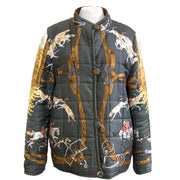 shop safe online secondhand Very Rare Hermes Vintage Reversible Quilted Silk/Corduroy Coat -Size M