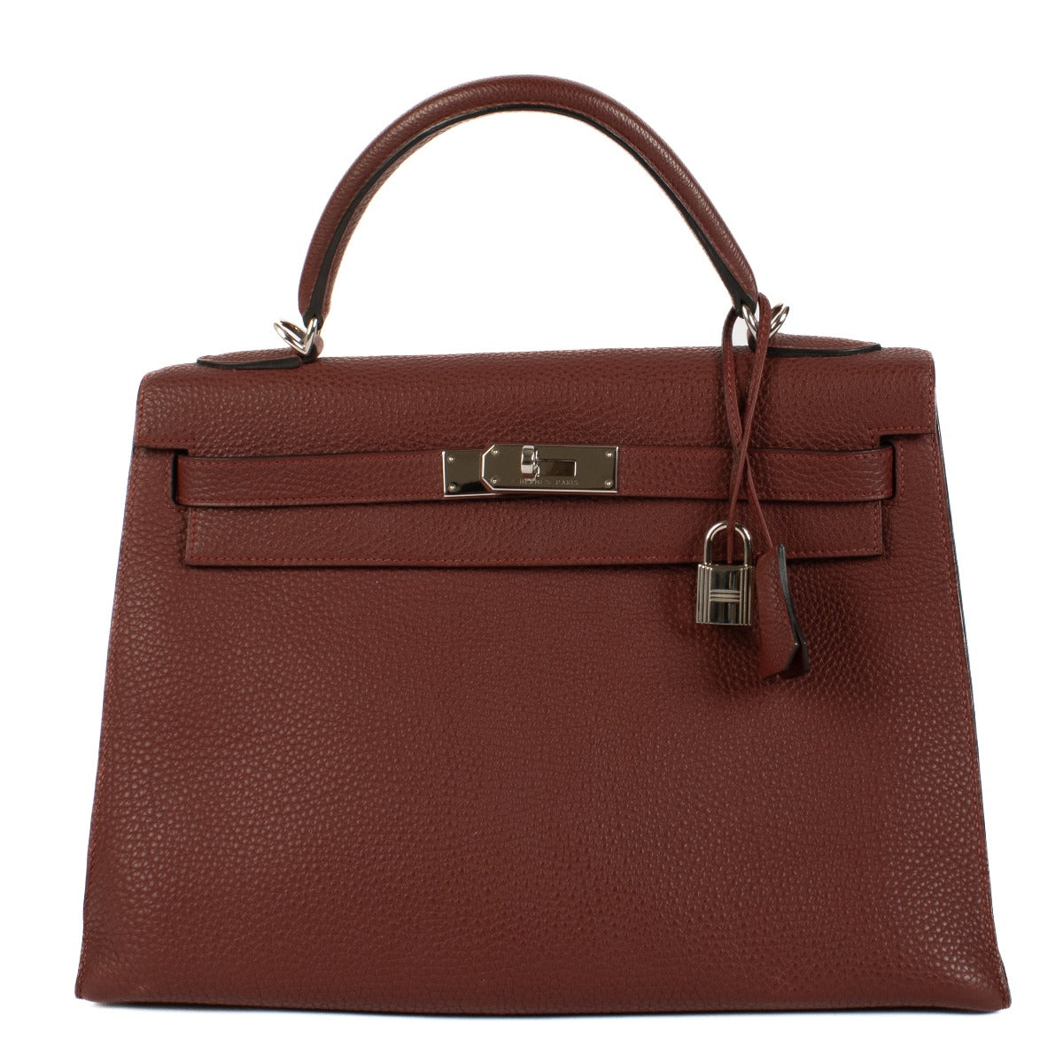Authentic second hand Hermès Kelly Sellier 32 Rouge H Togo on www.labellov.com