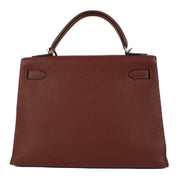 Hermès 2004 Kelly II Sellier 32 Rouge H Veau Togo PHW