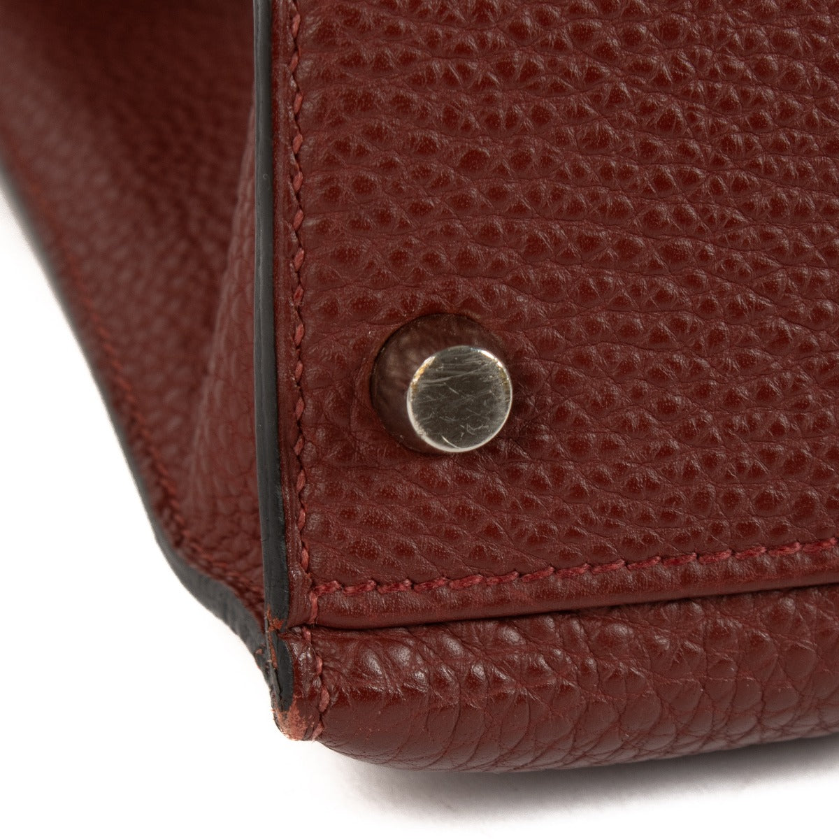 Hermès Kelly Sellier 32 Rouge H Togo PHW