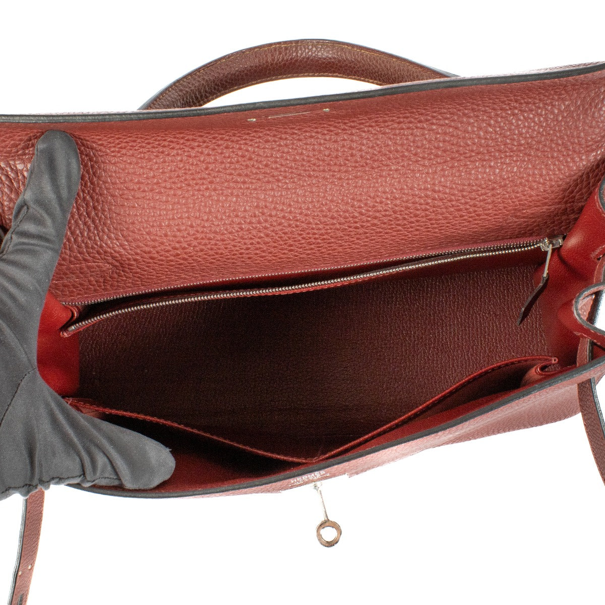 Hermès Kelly Sellier 32 Rouge H Togo PHW