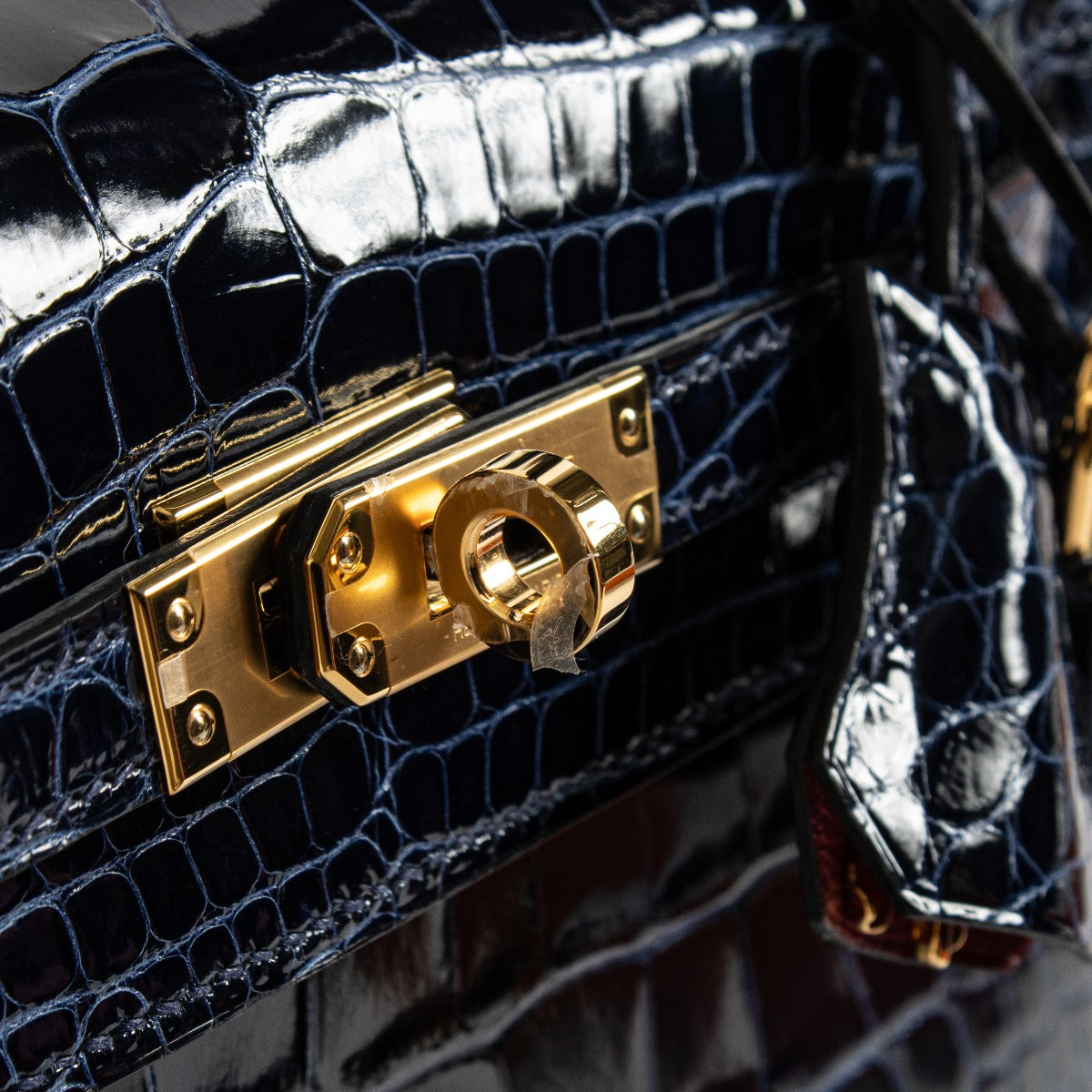 Hermès HSS Kelly 25 Bleu Saphir/Rose Extrême Shiny Alligator GHW