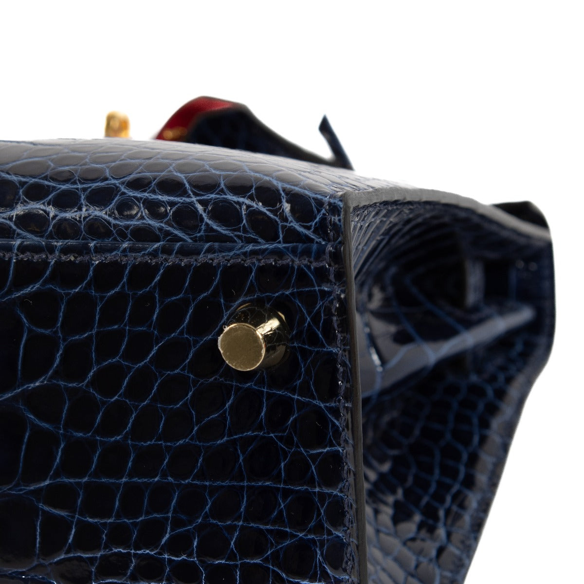 Hermès HSS Kelly 25 Bleu Saphir/Rose Extrême Shiny Alligator GHW