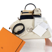 Hermès HSS Kelly 25 Bleu Saphir/Rose Extrême Shiny Alligator GHW
