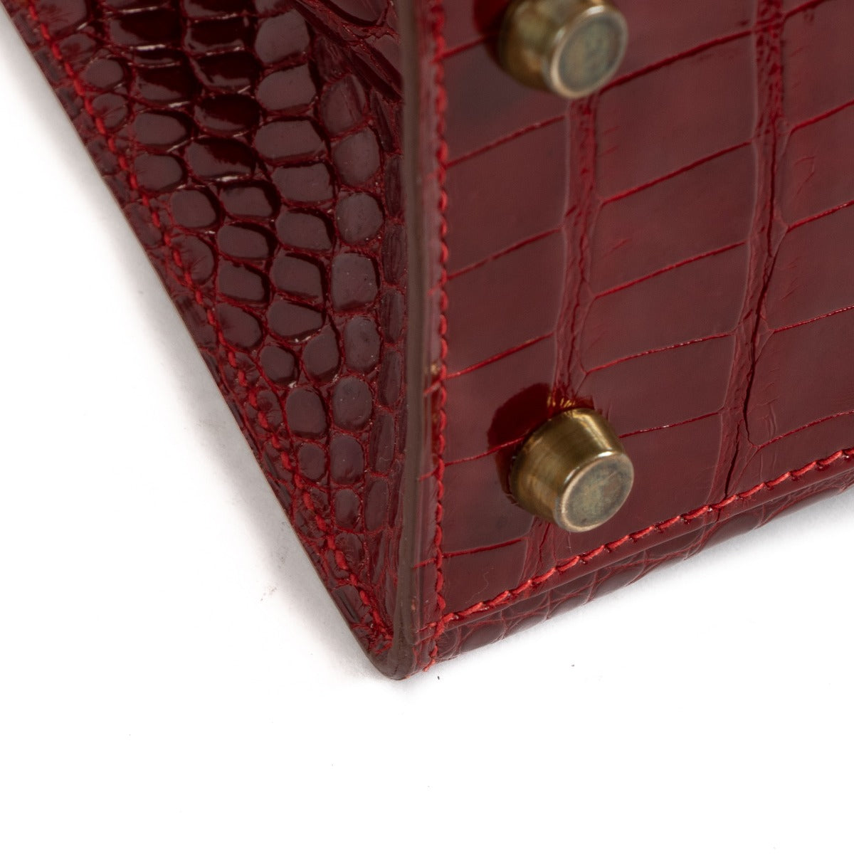 Hermès Vintage Mini Kelly 20 Rouge Sellier Alligator Lisse