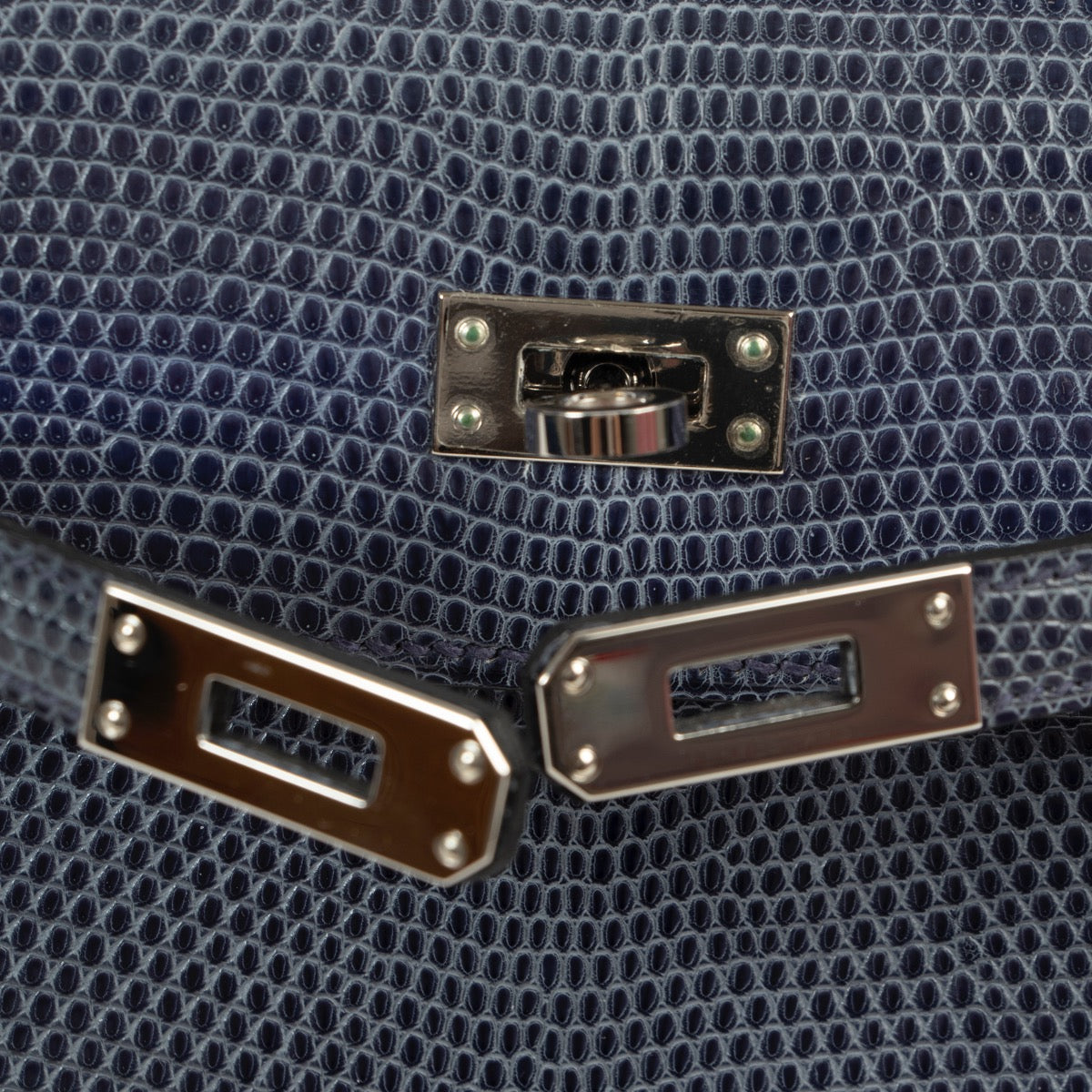 skip the waitinglist 100% authentic Hermès Blue Brighton Lizard Kelly 25 PHW