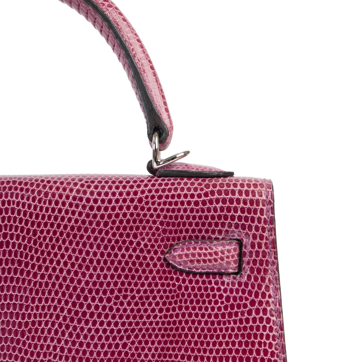shop safe online very rare 100%authentic Hermes Kelly Violet Lizard Sellier 25 PHW + strap