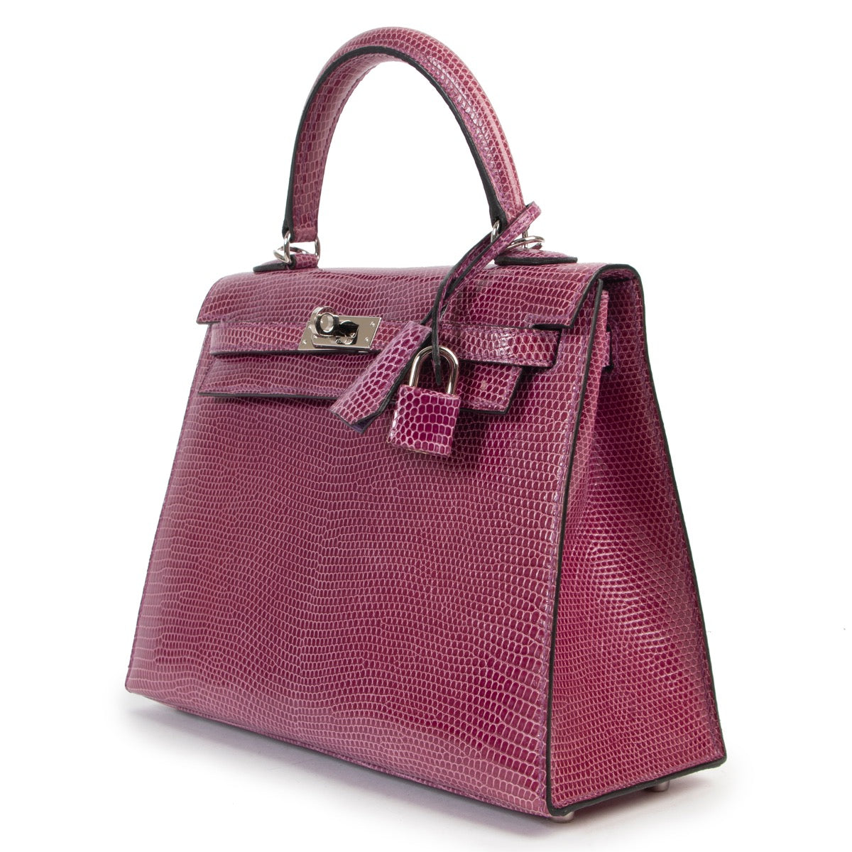 Hermes Kelly Violet Lizard Sellier 25 PHW online for the best price