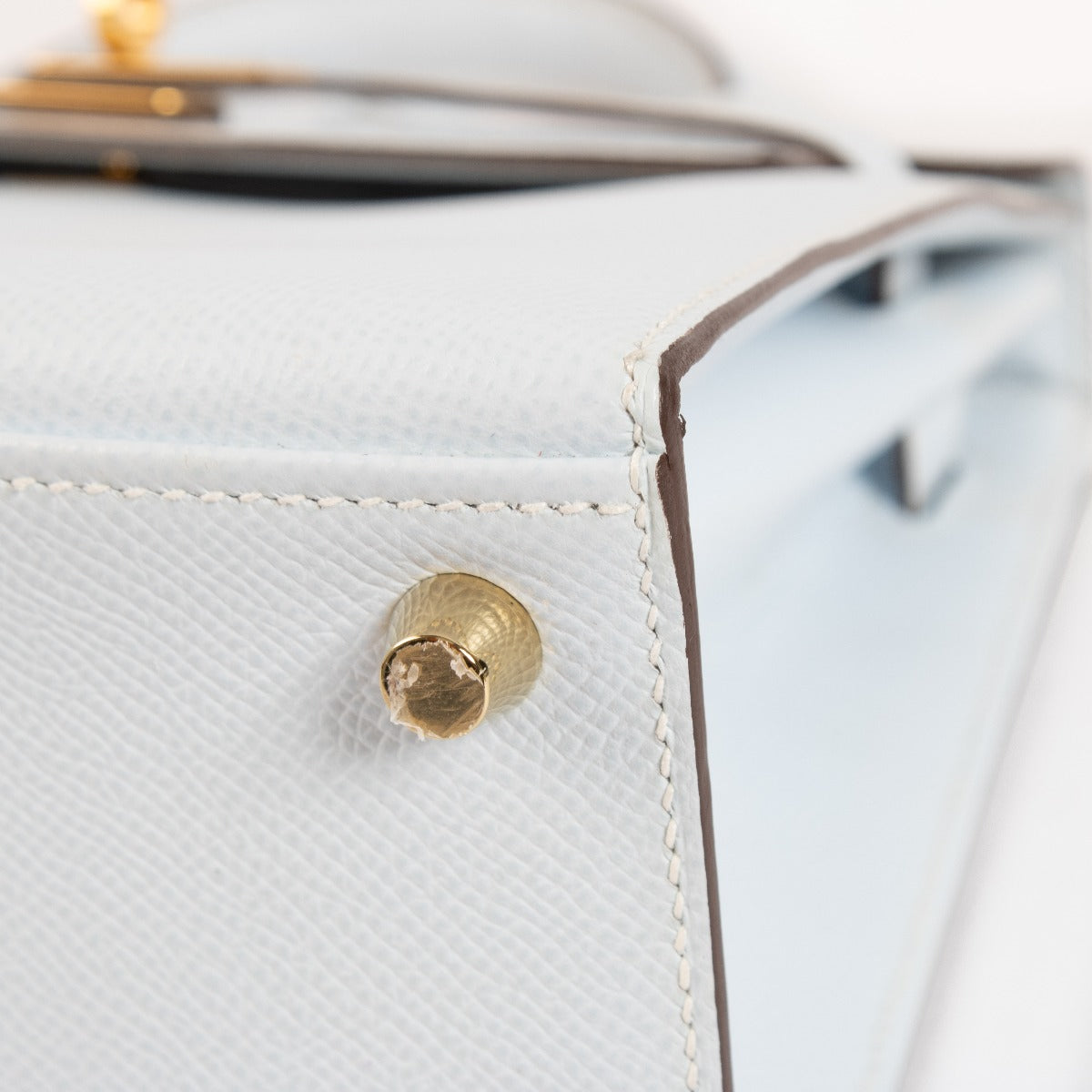Hermès Kelly 25 Bleu Brume Epsom GHW