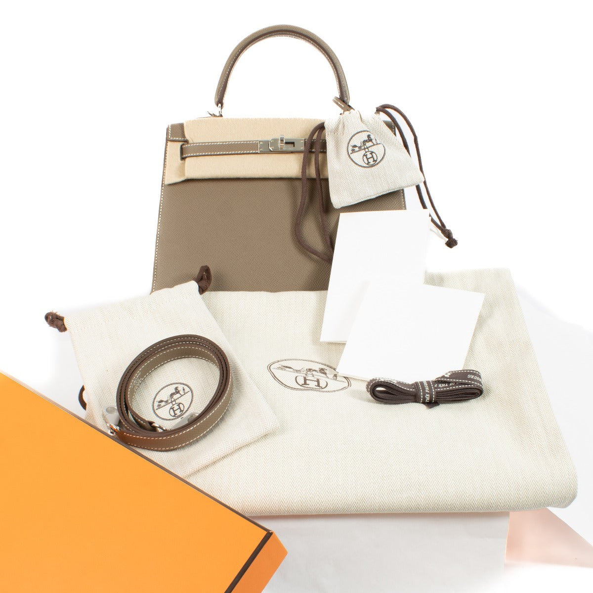 Hermès Kelly 25 Etoupe Epsom PHW