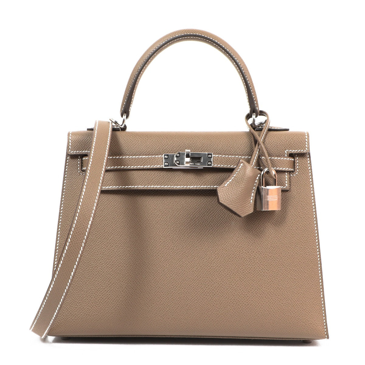 Hermès Kelly 25 Etoupe Epsom Palladium Hardware