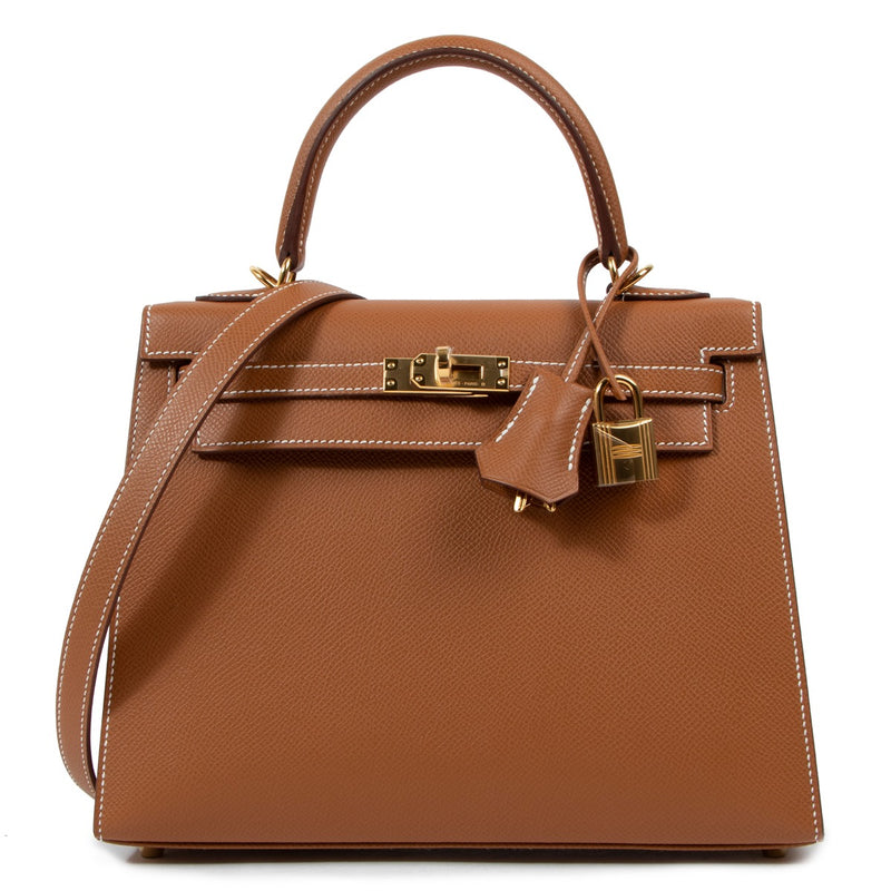 Hermès Kelly 25 Gold Epsom Gold Hardware