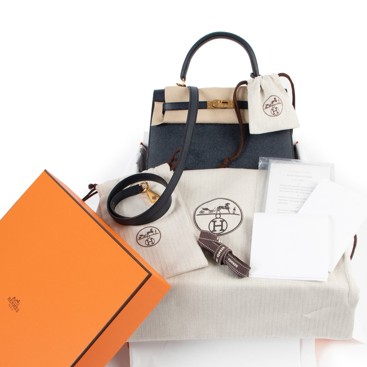 skip the waiting list shop safe online Hermès Blue Indigo Kelly 25