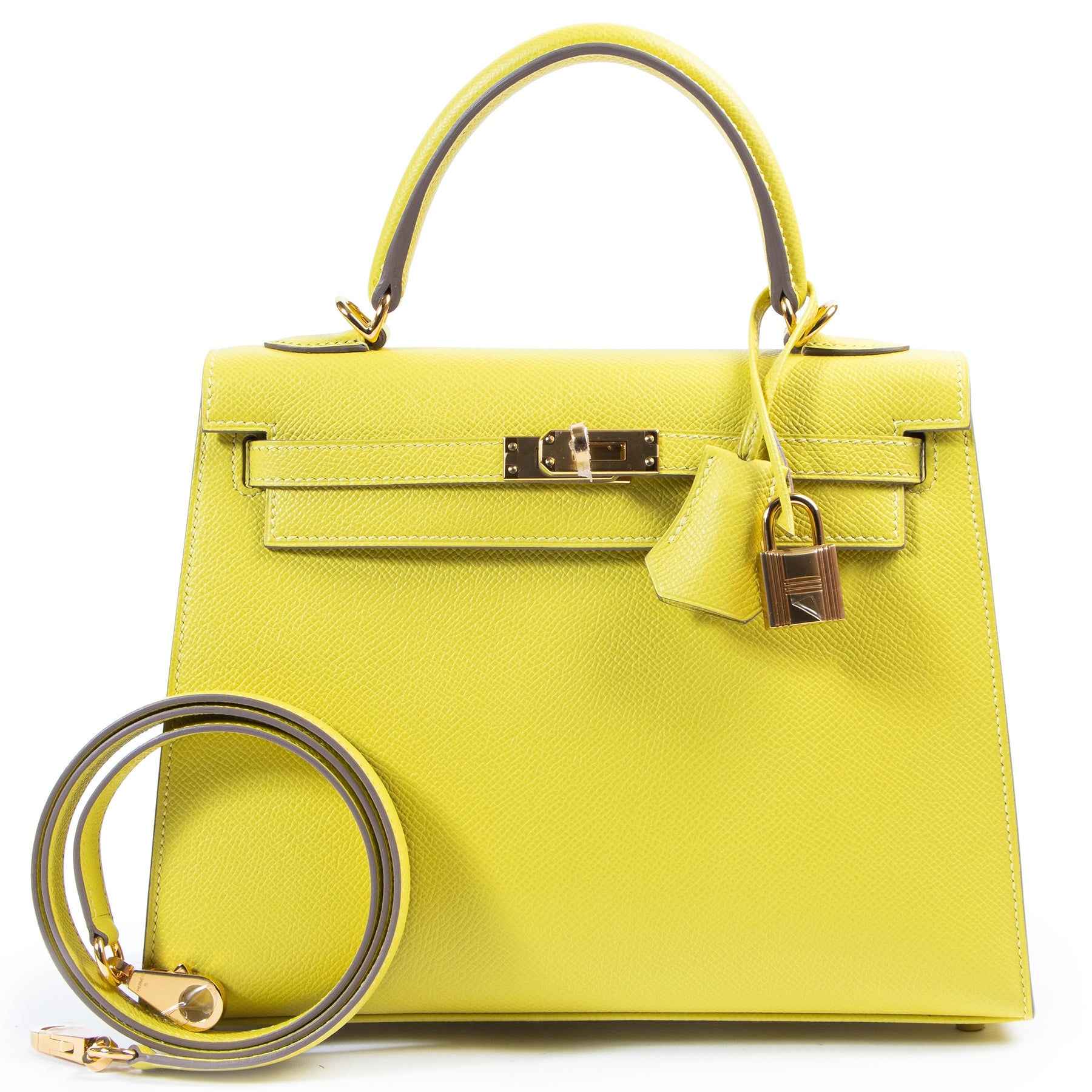 Hermès Kelly 25 Lime Epsom GHW for the best price