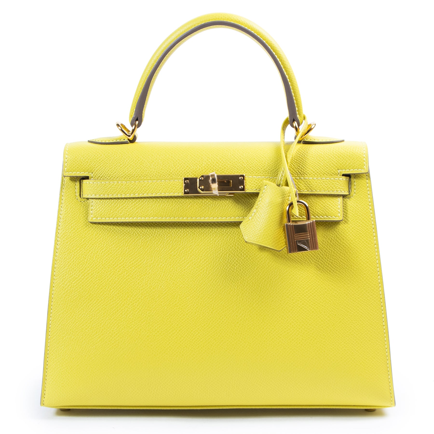 Hermès Kelly 25 Lime Epsom GHW for the best price at labellov secondhand luxury