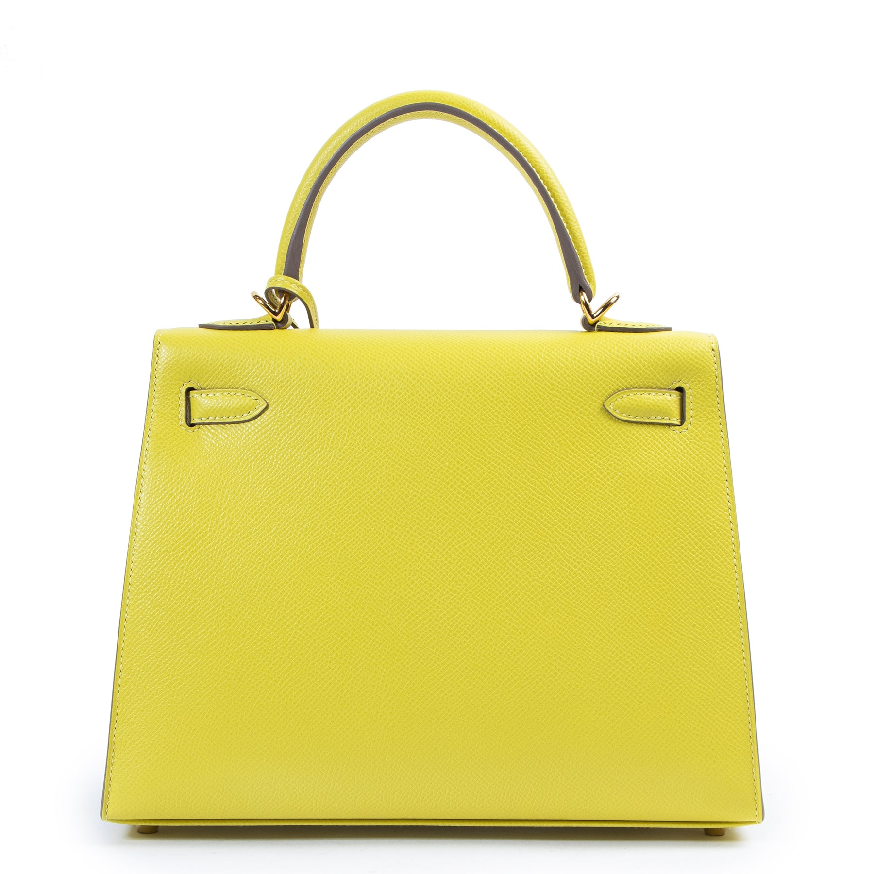 We buy and sell your authentic designer Hermès Kelly 25 Lime Epsom GHW