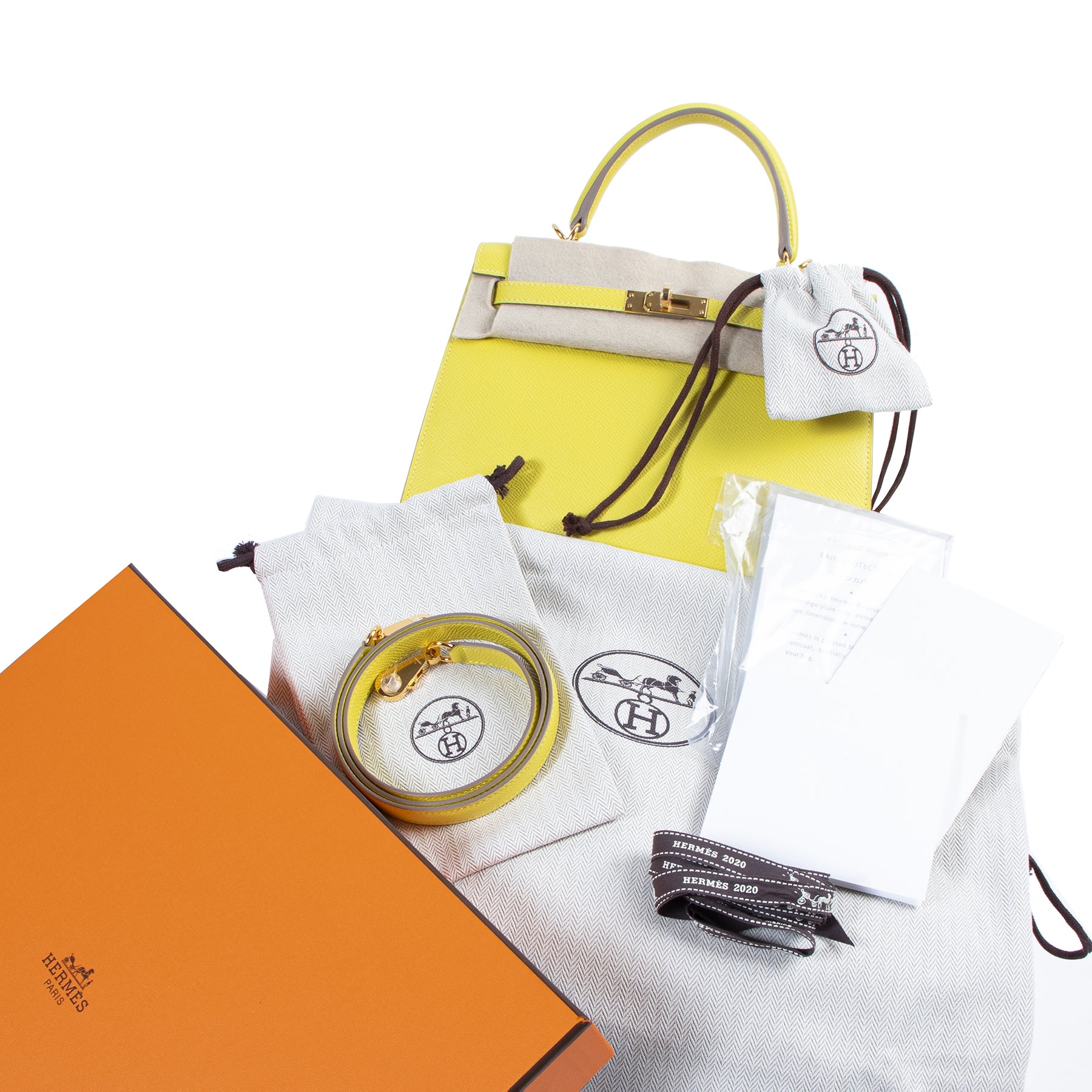 Are you looking for an authentic designer bag Hermès Kelly 25 Lime Epsom GHW