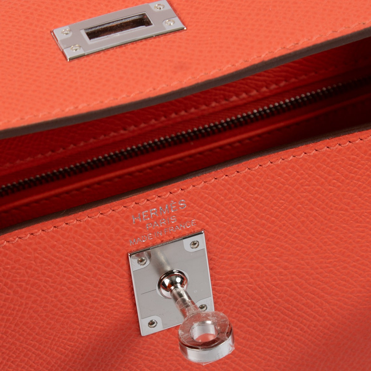 Hermès Kelly 25 Orange Field Epsom PHW