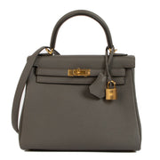 Hermès 2022 Kelly 25 Gris Etain Togo