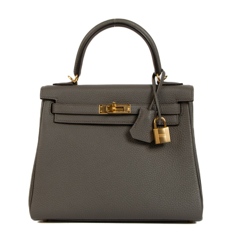 Hermès 2022 Kelly 25 Gris Etain Togo