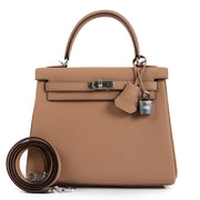 Hermès 2022 Kelly 25 Chai Togo Palladium Hardware