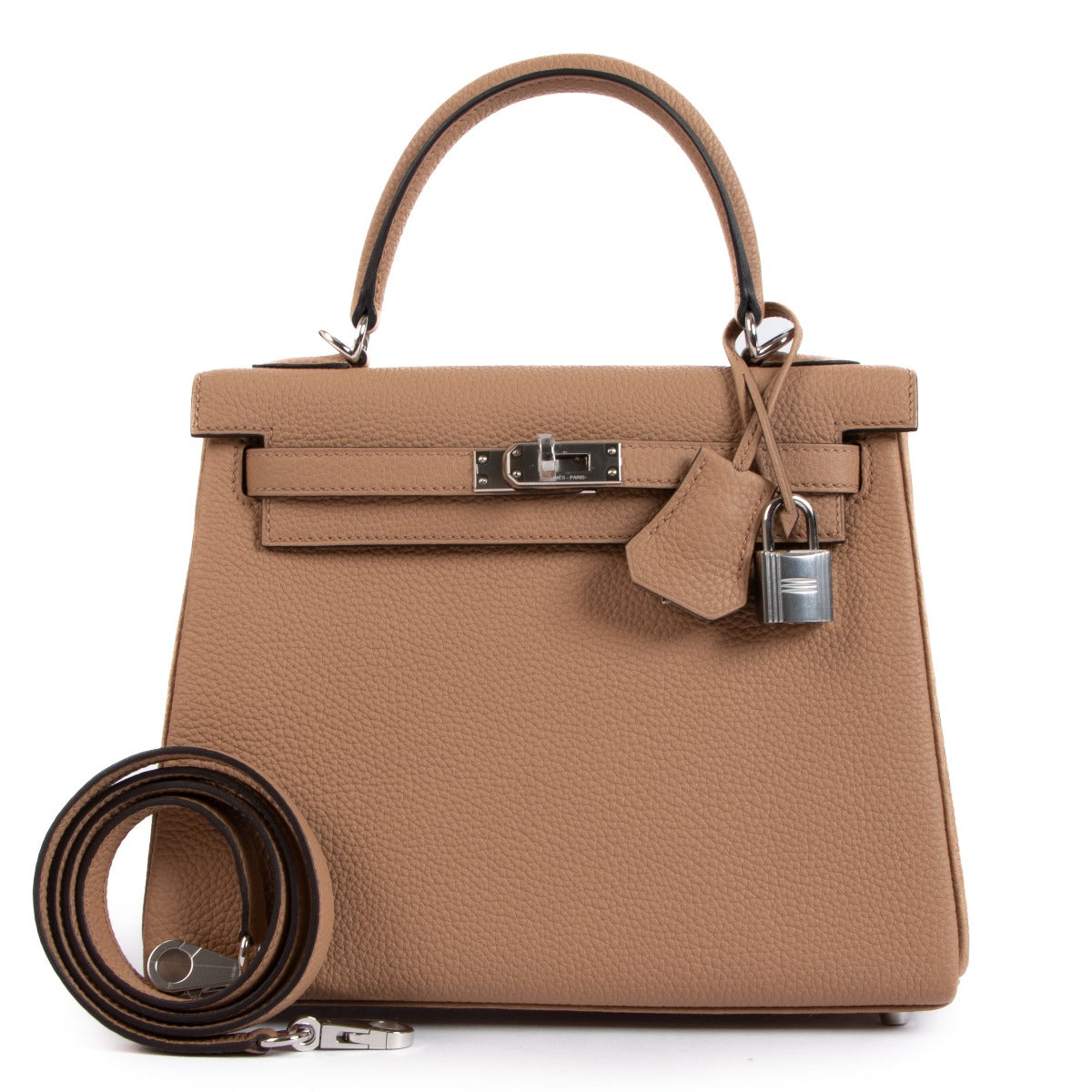 Hermès 2022 Kelly 25 Chai Togo Palladium Hardware