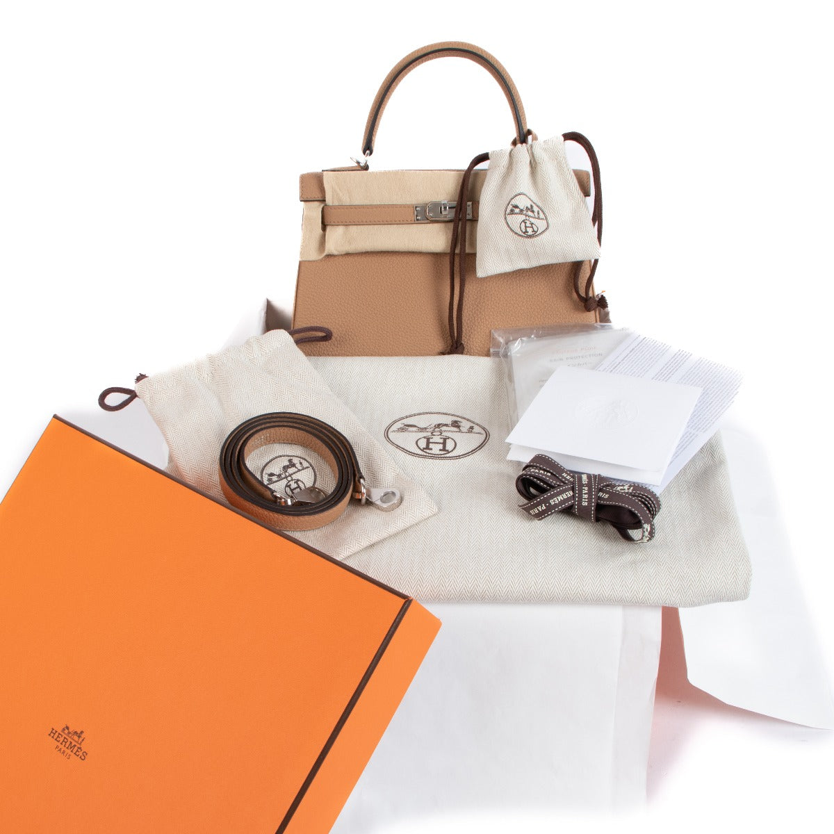 Hermès 2022 Kelly 25 Chai Togo Palladium Hardware