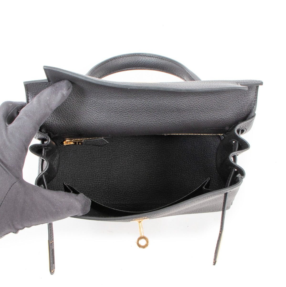 Hermès Kelly 25 Black Togo GHW