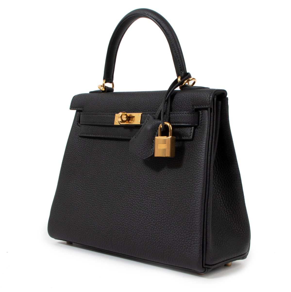 authentic second hand hermes kelly 25 black togo on labellov.com