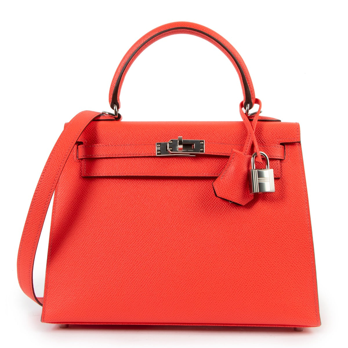 Hermès Kelly Sellier 25 Verso Rose Texas/Prune Epsom Palladium Hardware