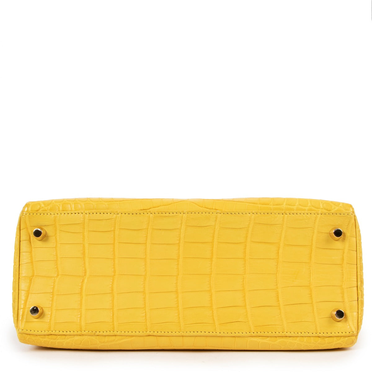 Hermès Kelly 28 Crocodile Niloticus Yellow at Labellov