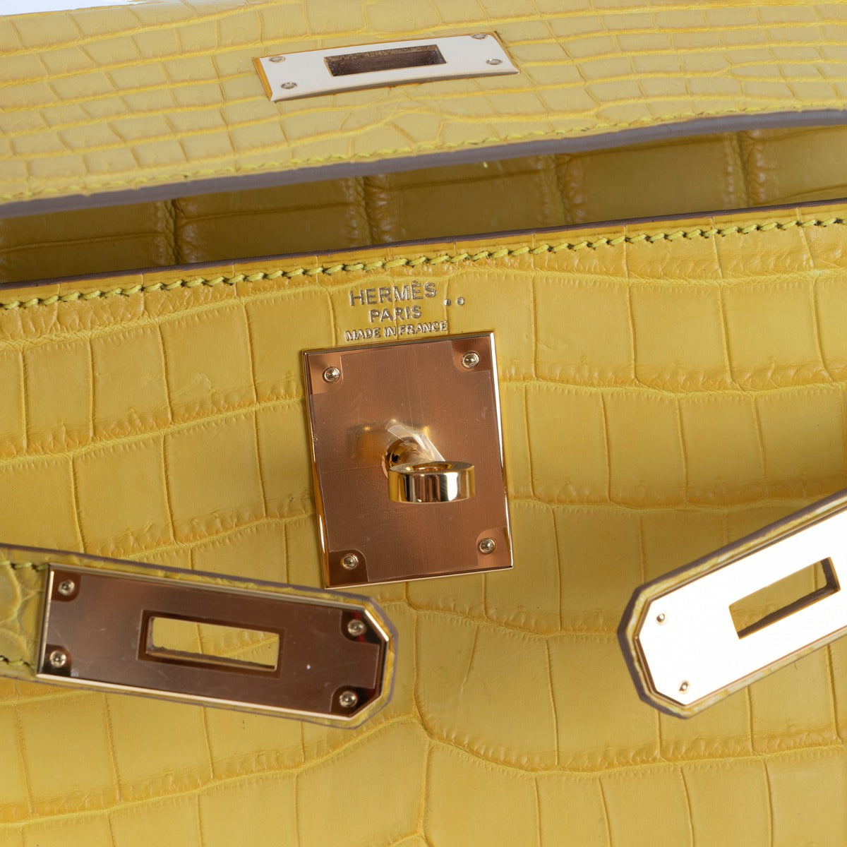 Hermès Kelly Yellow Crocodile Niloticus