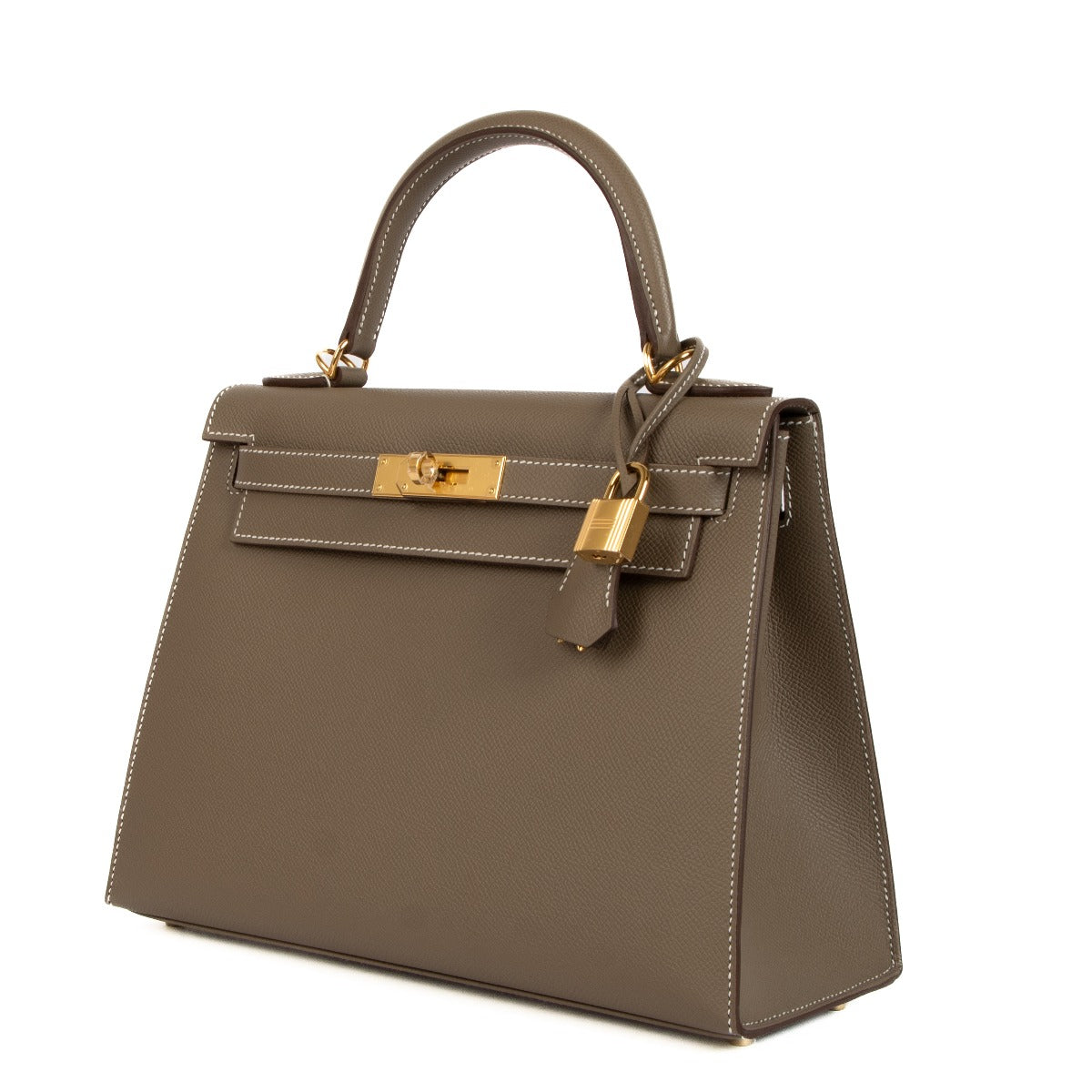Hermès 2023 Kelly 28 Etoupe Epsom
