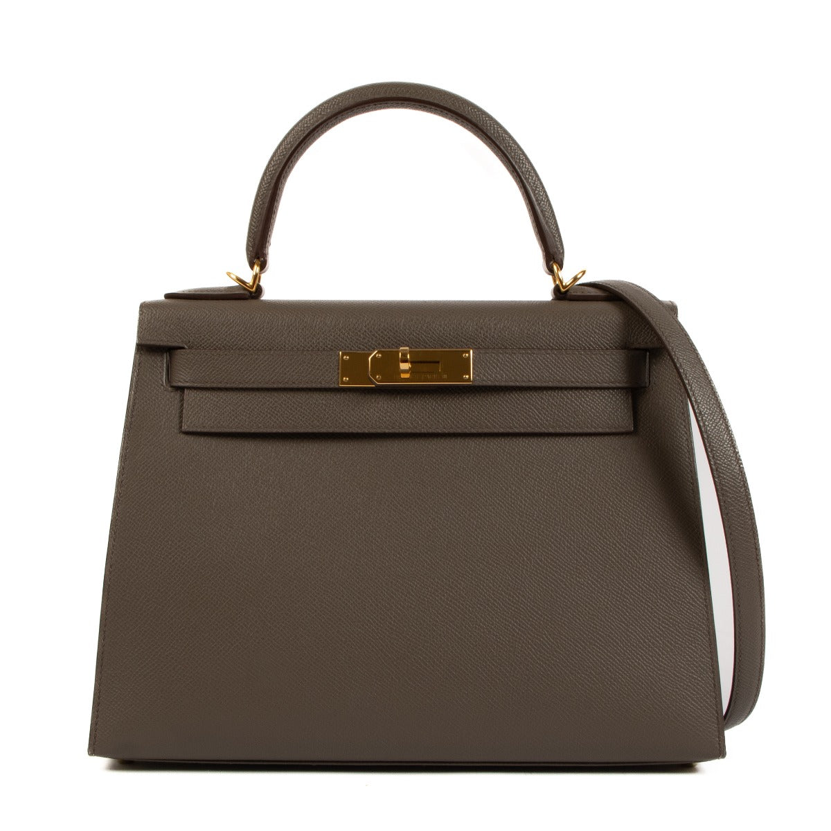 Hermès Kelly 28 Gris Etain Epsom GHW