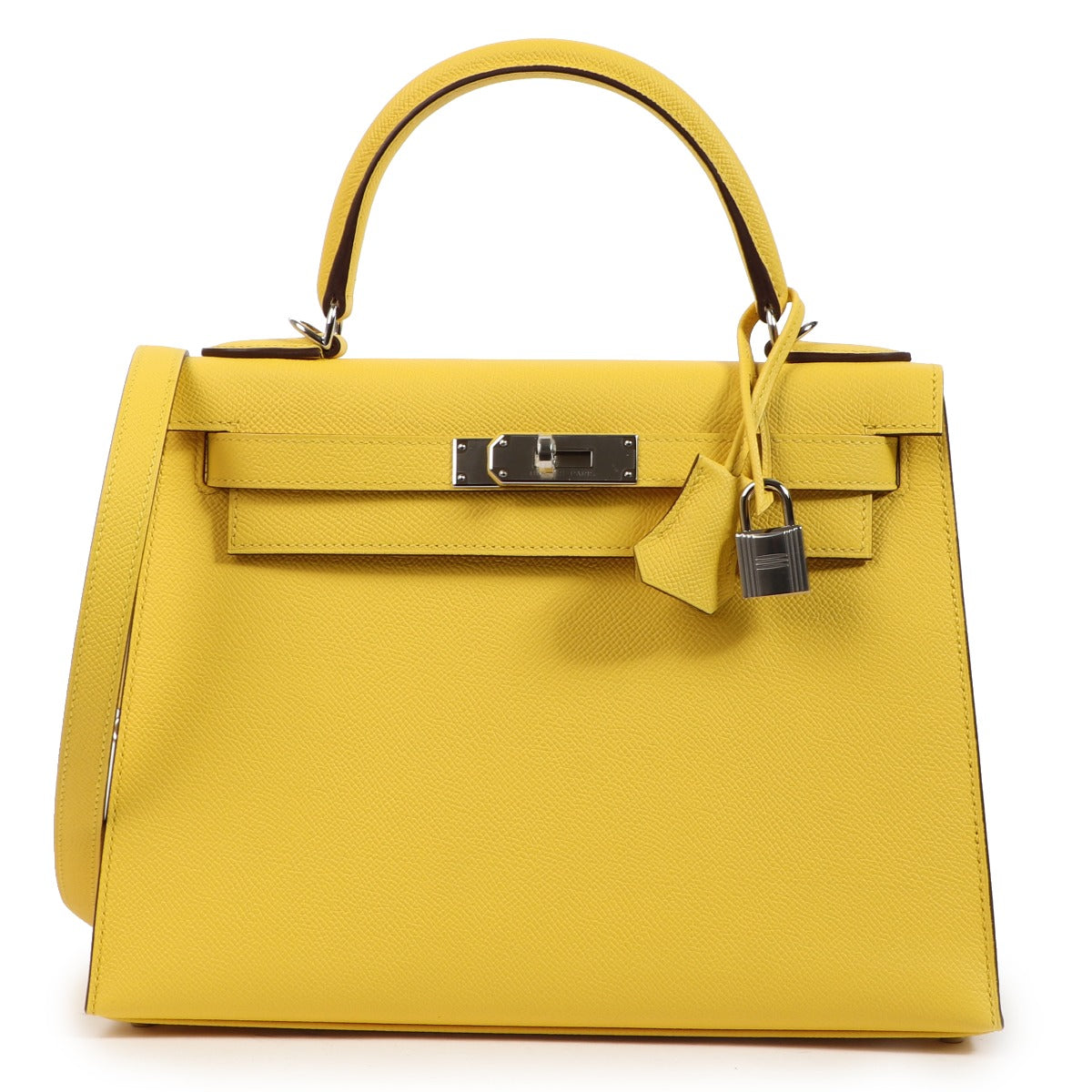 Hermès Kelly 28 Jaune De Naples Epsom Palladium Hardware