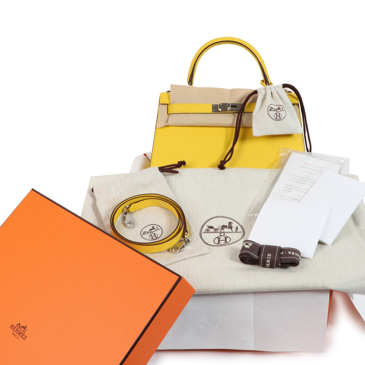 Authentic second hand Hermes Kelly Yellow pre-owned on labellov.com