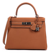 Hermès Kelly 28 Gold Togo Palladium Hardware