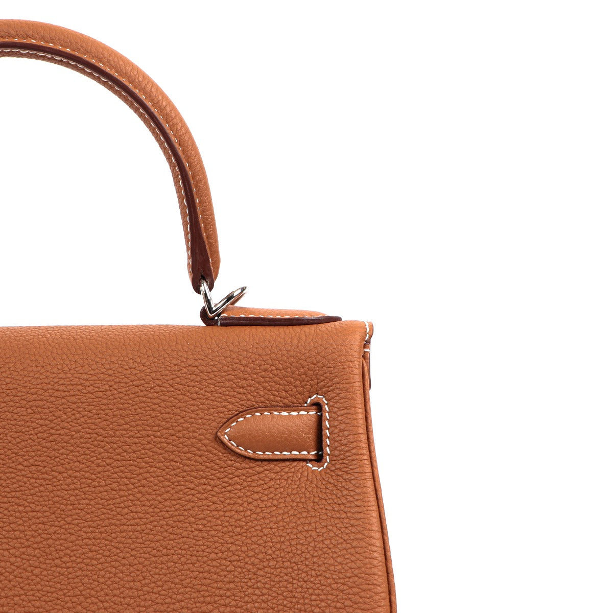 Authentic second hand luxury designer Hermes Kelly 28 Togo Gold by Labellov