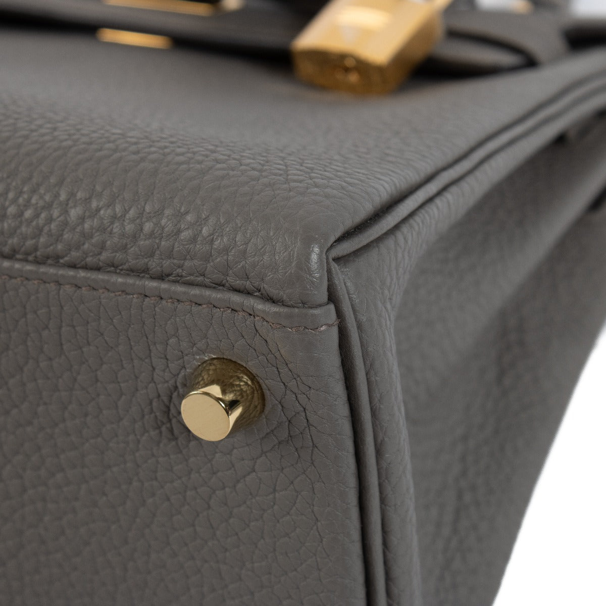 Hermès Kelly 25 Gris Étain Togo GHW